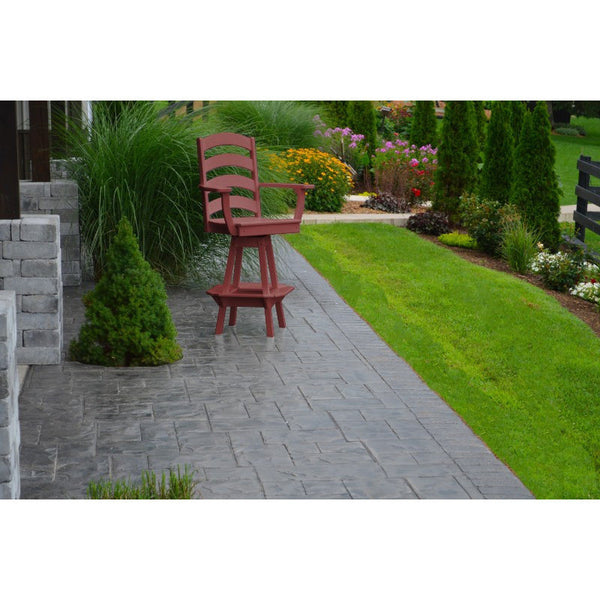 Ladderback Swivel Bar Chair w/ Arms in HDPE Poly - Buy Online at dailyhubess.shop