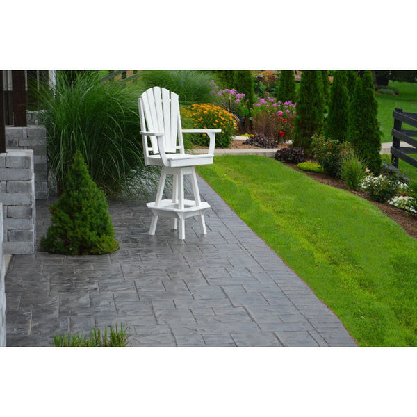 Adirondack Swivel Bar Chair w/ Arms in Poly HDPE - Buy Online at dailyhubess.shop