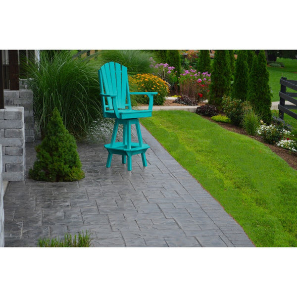 Adirondack Swivel Bar Chair w/ Arms in Poly HDPE - Buy Online at dailyhubess.shop