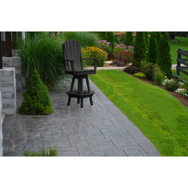 Adirondack Swivel Bar Chair w/ Arms in Poly HDPE - Buy Online at dailyhubess.shop