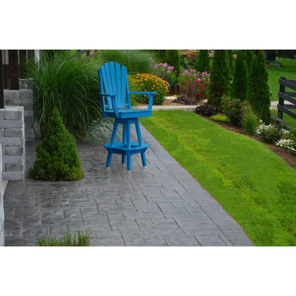 Adirondack Swivel Bar Chair w/ Arms in Poly HDPE - Buy Online at dailyhubess.shop