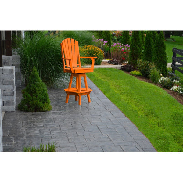 Adirondack Swivel Bar Chair w/ Arms in Poly HDPE - Buy Online at dailyhubess.shop