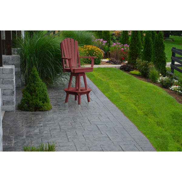 Adirondack Swivel Bar Chair w/ Arms in Poly HDPE - Buy Online at dailyhubess.shop