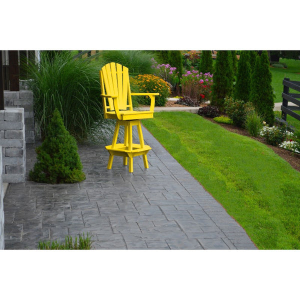 Adirondack Swivel Bar Chair w/ Arms in Poly HDPE - Buy Online at dailyhubess.shop