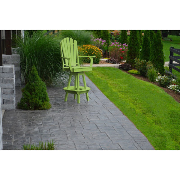 Adirondack Swivel Bar Chair w/ Arms in Poly HDPE - Buy Online at dailyhubess.shop