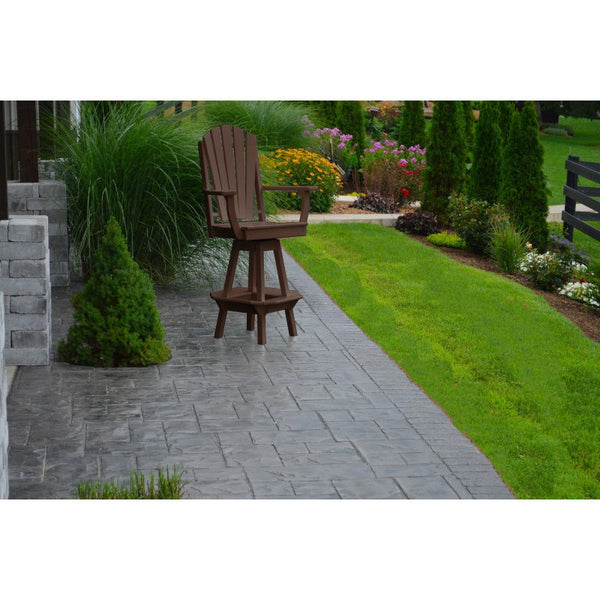 Adirondack Swivel Bar Chair w/ Arms in Poly HDPE - Buy Online at dailyhubess.shop