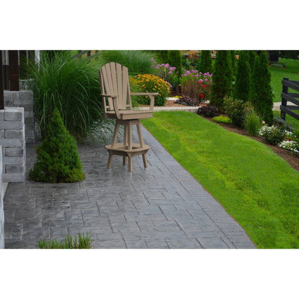 Adirondack Swivel Bar Chair w/ Arms in Poly HDPE - Buy Online at dailyhubess.shop