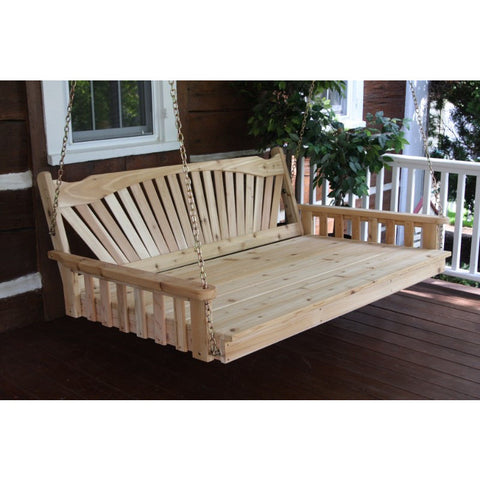4, 5, 6 Ft. Fanback Porch Swingbed in Cedar Wood - Buy Online at dailyhubess.shop