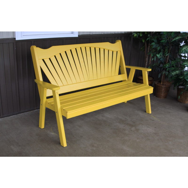 Fanback Garden Bench in Pine - Buy Online at dailyhubess.shop