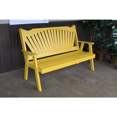Fanback Garden Bench in Pine - Buy Online at dailyhubess.shop