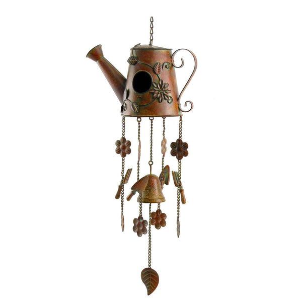 Set of 6 Assorted Style Hanging Birdhouse Wind Chimes
