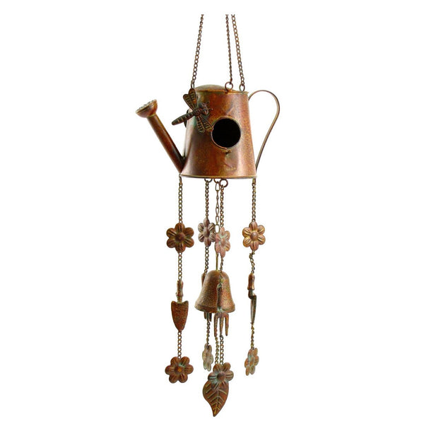 Set of 6 Assorted Style Hanging Birdhouse Wind Chimes