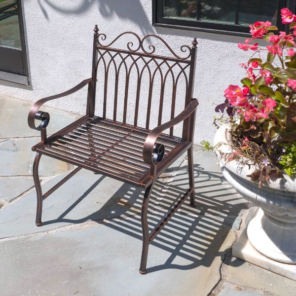 "Valley Forge" Three Piece Garden Furniture Set in Antique Bronze