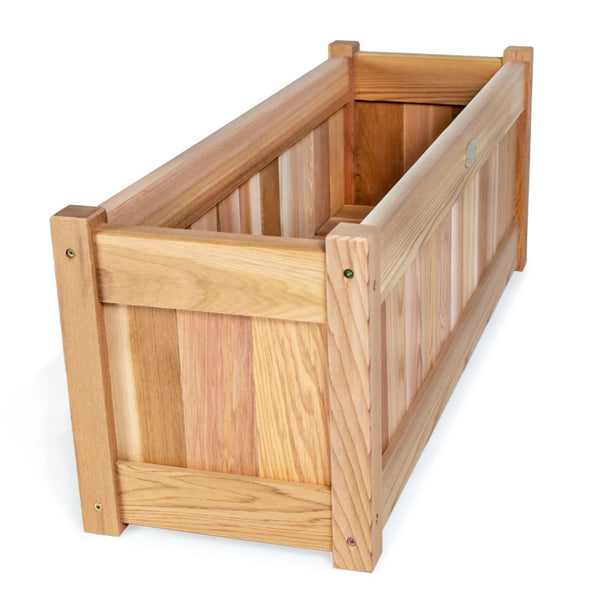 Rectangle Planter Box, 32 inch Wide Rot Resistant Cedar Wood