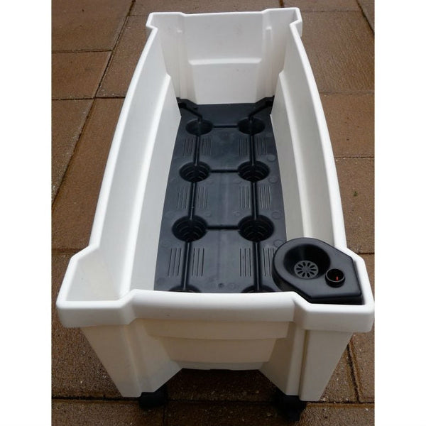 Indoor/Outdoor Wheeled Trellis Planter Green Polypropylene