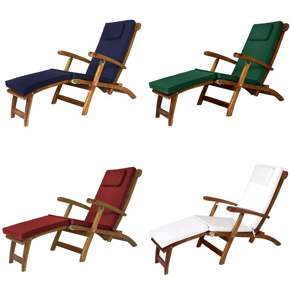 5 Position Steamer Lounge Chair in Teak Wood