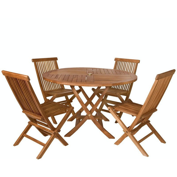 Folding Table Set - All Things Cedar TT5P-Round - Buy Online at dailyhubess.shop