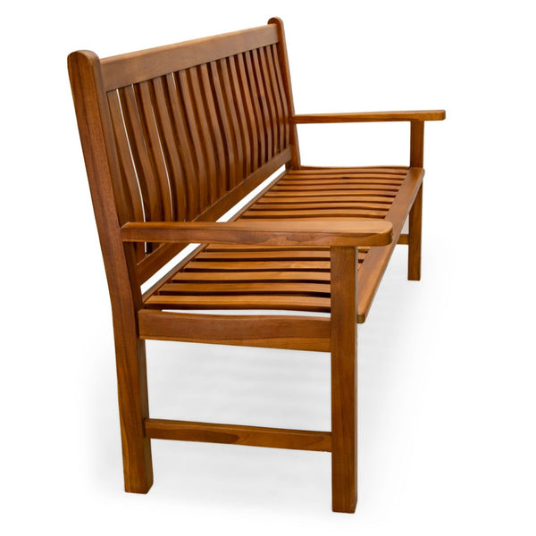 5 Foot Wide Teak Wave Bench