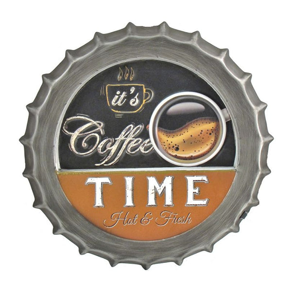 Set of 4 Light Up Bottle Cap Wall Decor