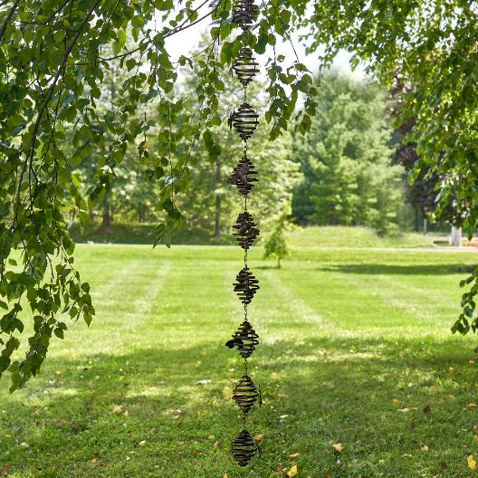 6 ft Long Bronze Iron Hanging Rain Chains | Choose from 12 Designs!