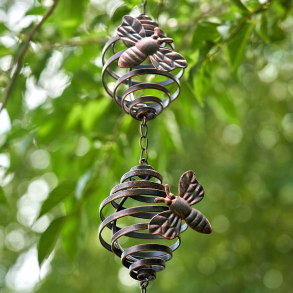 6 ft Long Bronze Iron Hanging Rain Chains | Choose from 12 Designs!