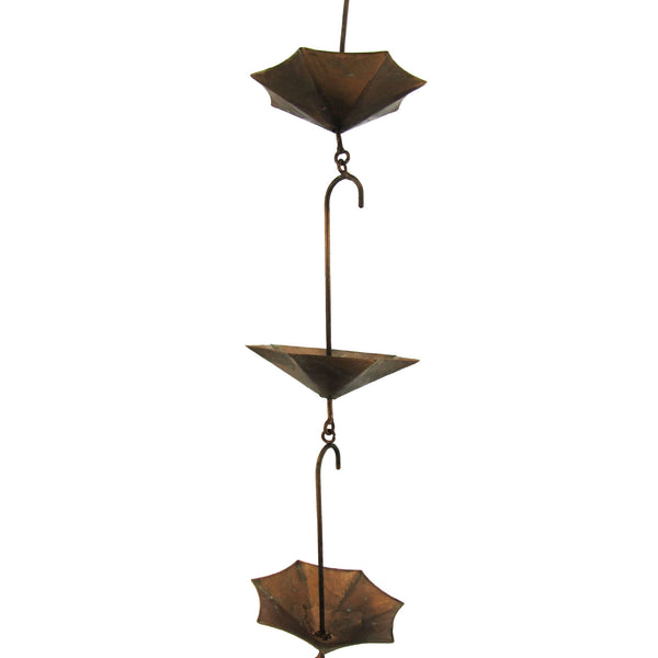 6 ft Long Bronze Iron Hanging Rain Chains | Choose from 12 Designs!