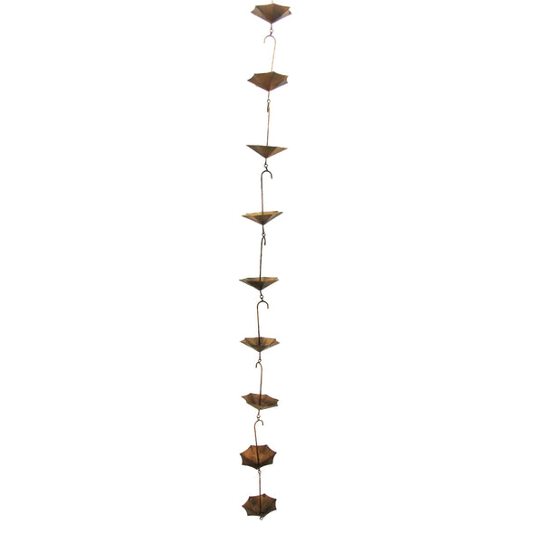 6 ft Long Bronze Iron Hanging Rain Chains | Choose from 12 Designs!