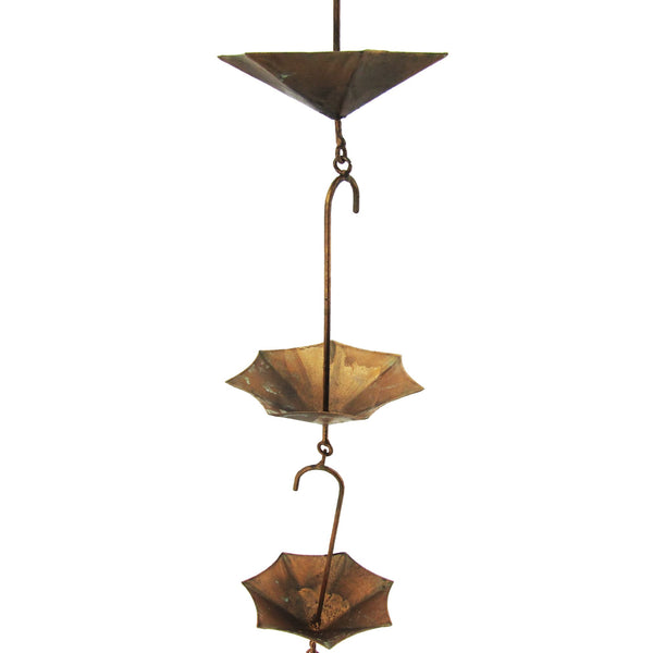 6 ft Long Bronze Iron Hanging Rain Chains | Choose from 12 Designs!