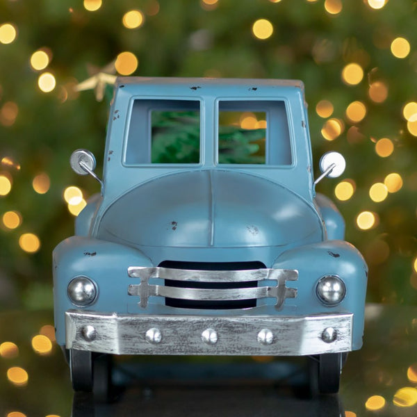 Retro Iron Christmas Old Style Truck with Tree | 6 Color Choices