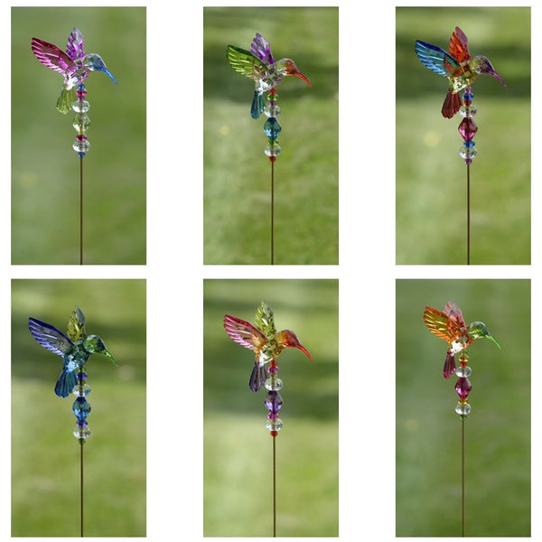 Tall Five Tone Acrylic Pot Stakes in 6 Assorted Colors