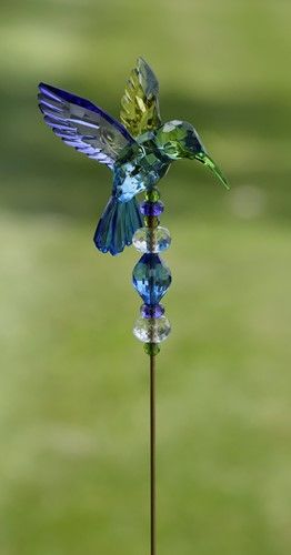 Tall Five Tone Acrylic Pot Stakes in 6 Assorted Colors