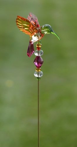 Tall Five Tone Acrylic Pot Stakes in 6 Assorted Colors