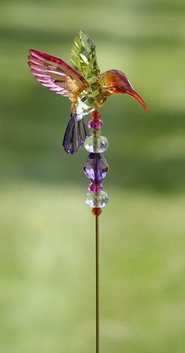 Tall Five Tone Acrylic Pot Stakes in 6 Assorted Colors