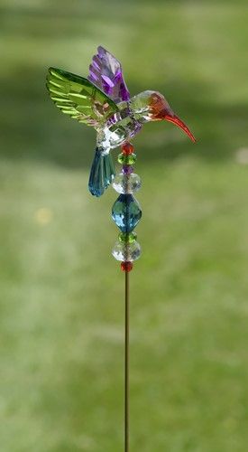 Tall Five Tone Acrylic Pot Stakes in 6 Assorted Colors