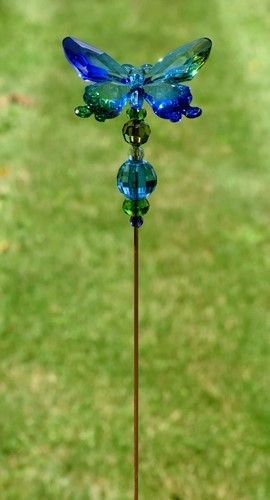 Tall Five Tone Acrylic Pot Stakes in 6 Assorted Colors