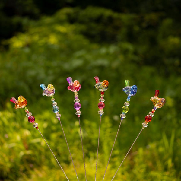Tall Five Tone Acrylic Pot Stakes in 6 Assorted Colors