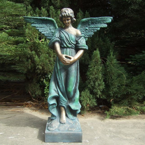 Tall Magnesium Angel Statues in Antique Bronze and Grey | 8 Designs!
