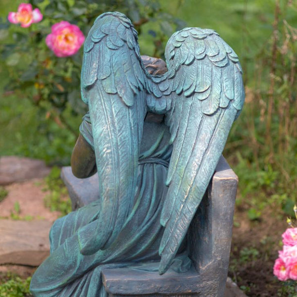 Tall Magnesium Angel Statues in Antique Bronze and Grey | 8 Designs!
