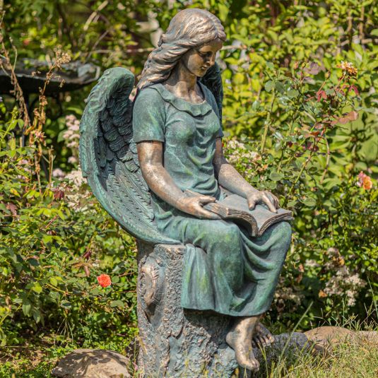 Tall Magnesium Angel Statues in Antique Bronze and Grey | 8 Designs!