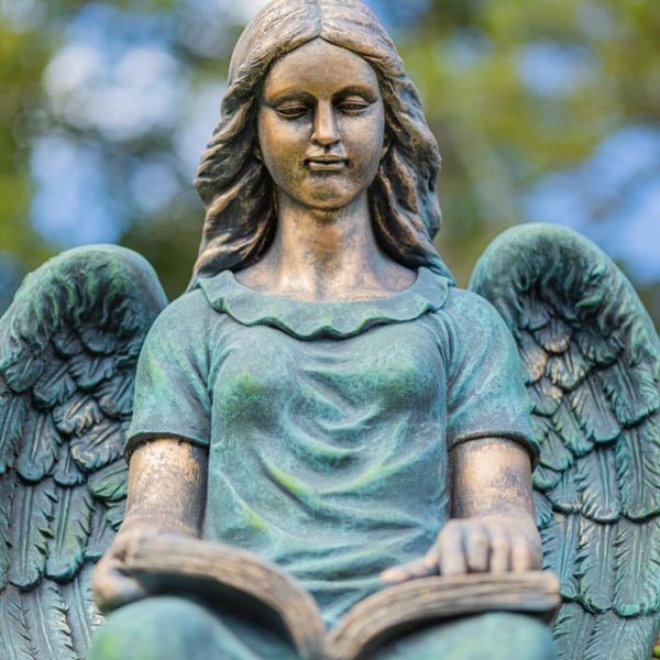 Tall Magnesium Angel Statues in Antique Bronze and Grey | 8 Designs!