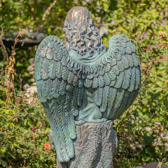 Tall Magnesium Angel Statues in Antique Bronze and Grey | 8 Designs!
