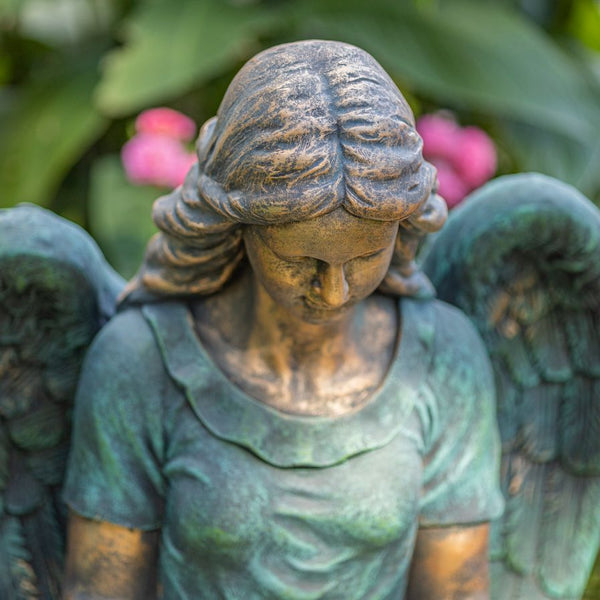Tall Magnesium Angel Statues in Antique Bronze and Grey | 8 Designs!