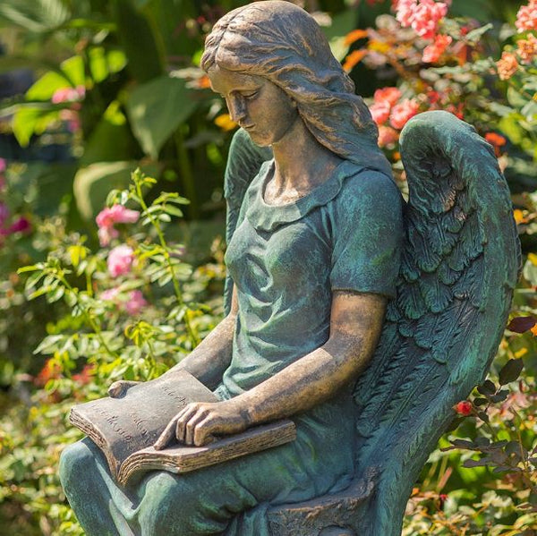 Tall Magnesium Angel Statues in Antique Bronze and Grey | 8 Designs!