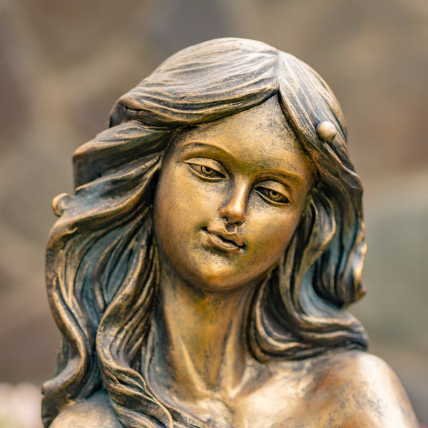 Metal Mermaid Garden Statue Figurines | Ocean Beach Theme Decor
