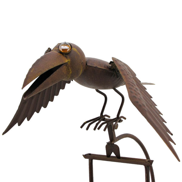 Bird Themed Garden Stake Stands Outdoor Decorations | Ravens Owls