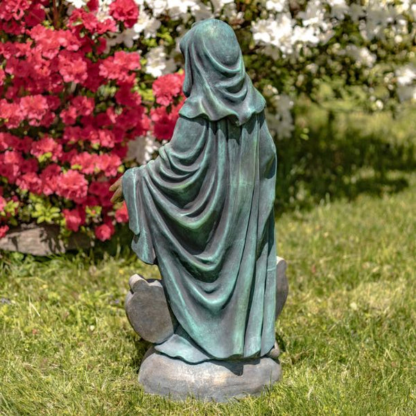 Virgin Mary Christian Catholic Garden Statue Figurine Open Arms | 3 Ft Tall Metal