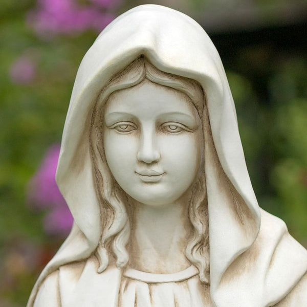 Virgin Mary Christian Catholic Garden Statue Figurine Open Arms | 3 Ft Tall Metal
