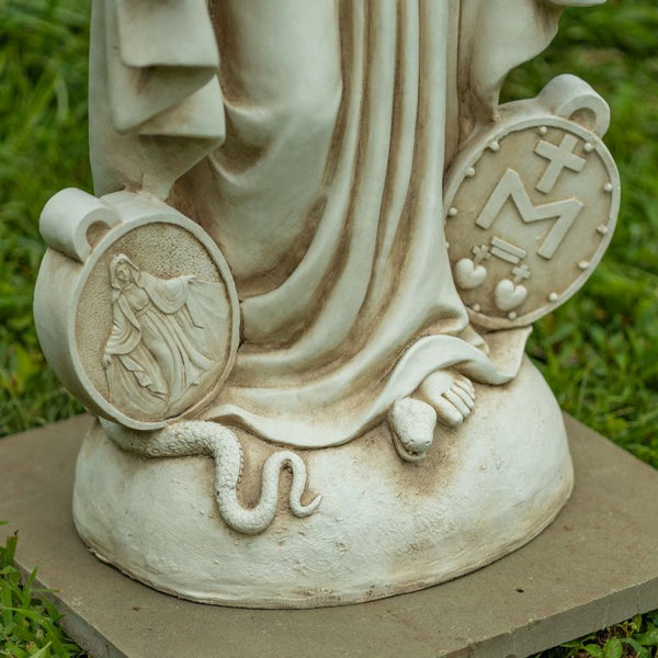 Virgin Mary Christian Catholic Garden Statue Figurine Open Arms | 3 Ft Tall Metal