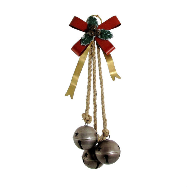 Set of 6 Hanging Galvanized Stars, Snowflakes, Christmas Bells