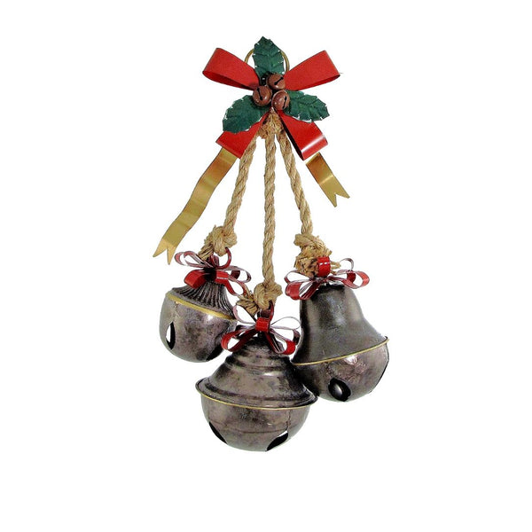 Set of 6 Hanging Galvanized Stars, Snowflakes, Christmas Bells